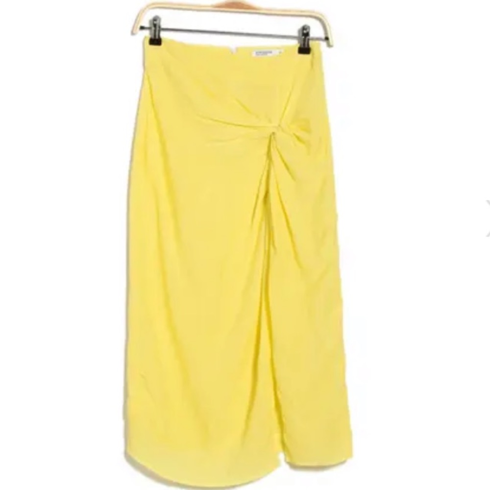STATESIDE Cupro Twist Front Skirt